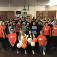 Youth group stands together wearing Centrepoint T shirts