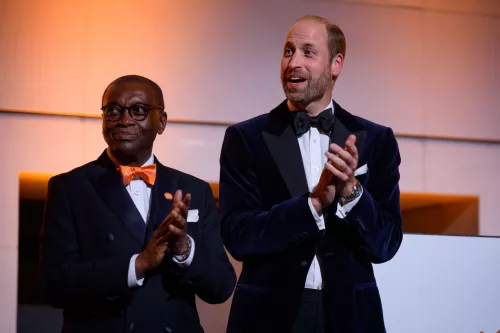 Seyi Obakin and our Patron HRH Prince of Wales clap for Centrepoint Awards winners