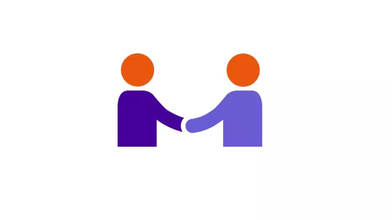 Icon of two people shaking hands