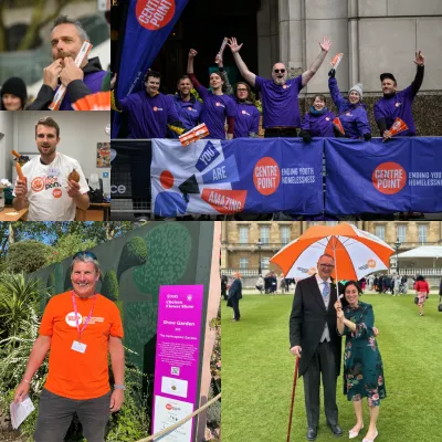 A collage of our volunteers helping at Centrepoint fundraising events