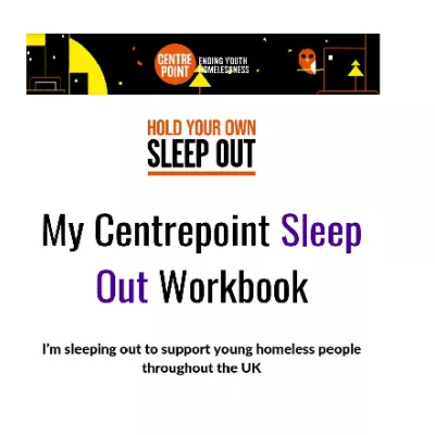 A preview of the Sleep Out Workbook