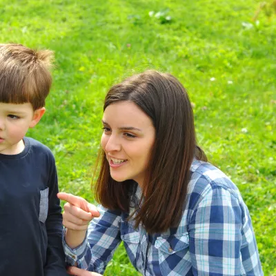 Young mum with her son